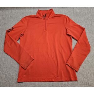 Rossignol Pullover Mens Medium‎ Orange 1/4 Zip Ski Base Layer Shirt Performance